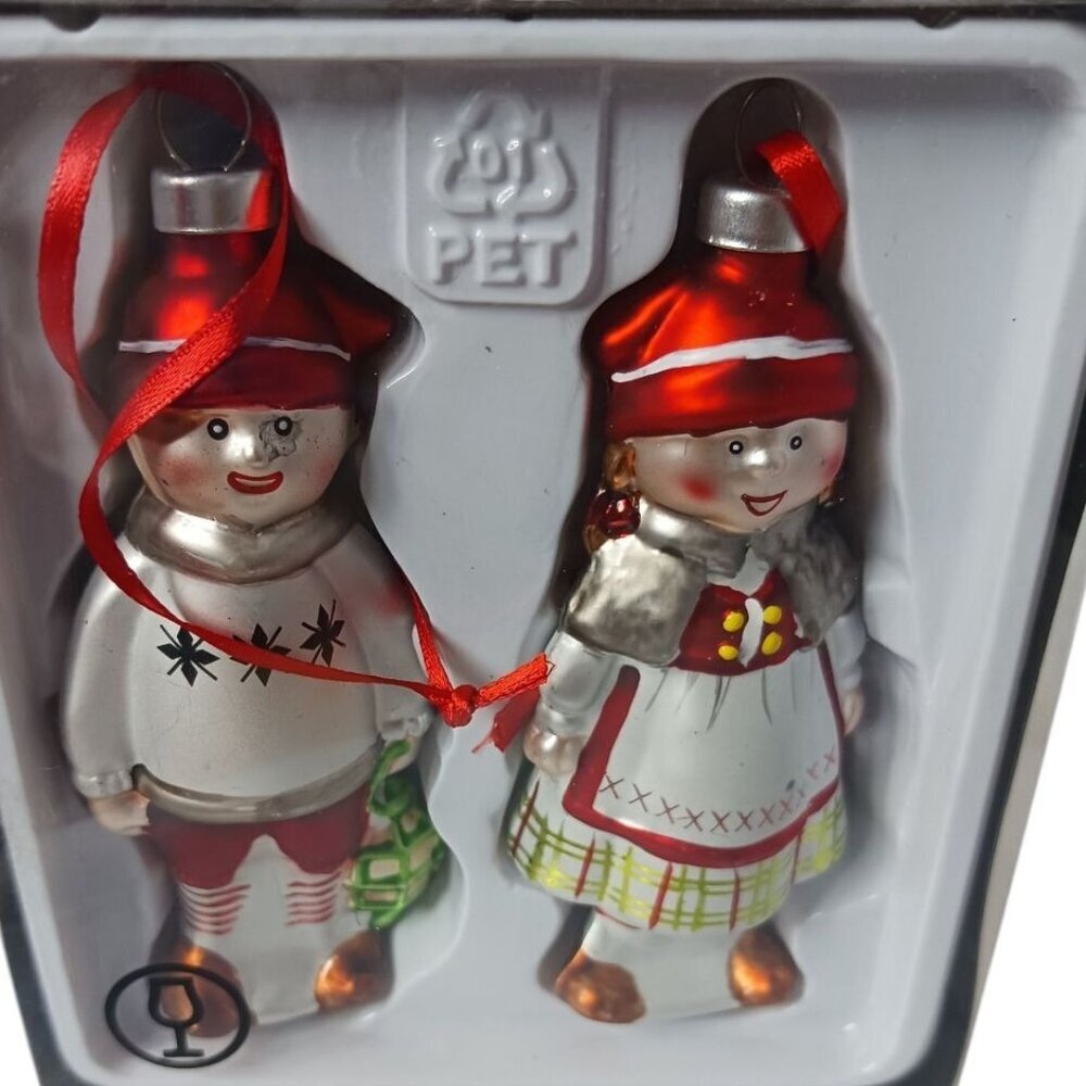 Ikea Glass Ornaments - Boy & Girl Design By Gunilla Byström